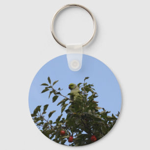 Green Parakeet Keychain