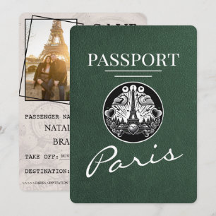 Green Paris Passport Save The Date