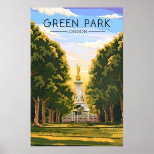 Green Park London Travel Poster