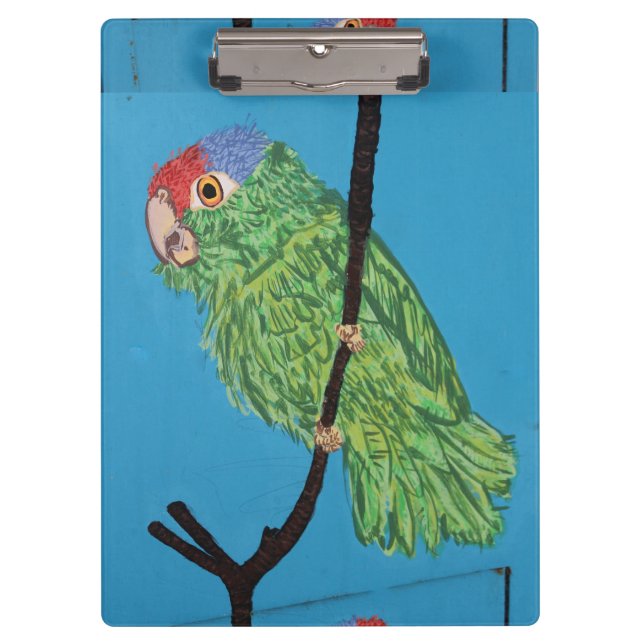 green parrot clipboard (Front)