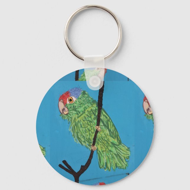 green parrot keychain (Front)