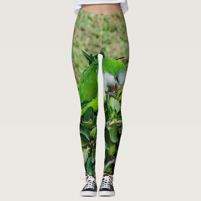 Green parrot leggings (Front)