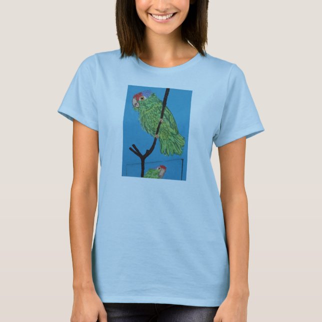 green parrot t-shirt (Front)
