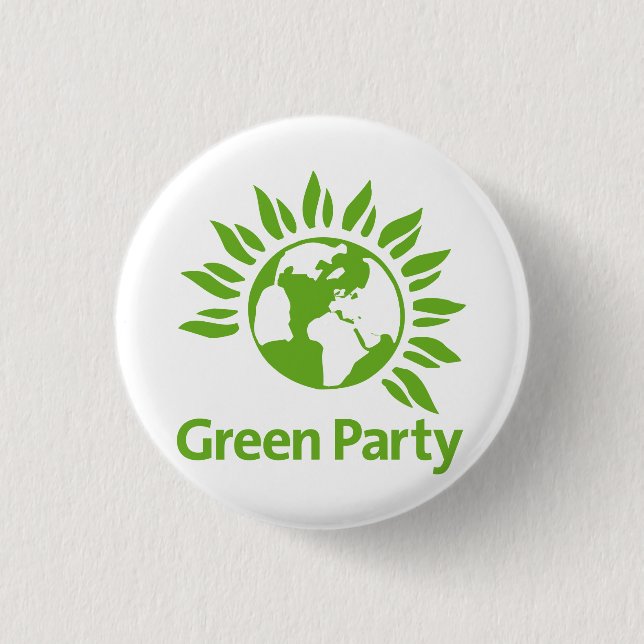 Green Party 1 Inch Round Button (Front)