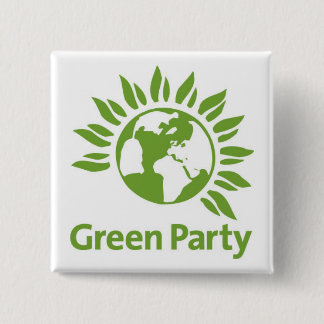 Green Party 2 Inch Square Button