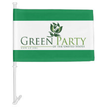 Green Party Car Flag with Old Logo