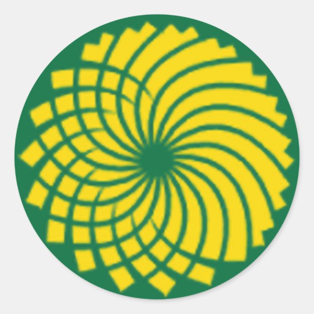 GREEN PARTY CLASSIC ROUND STICKER (Front)