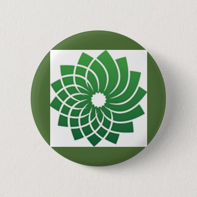 Green Party Logo 2 Inch Round Button (Front)
