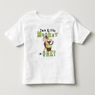 Green Party Monkey 1st Birthday Tshirts and Gifts