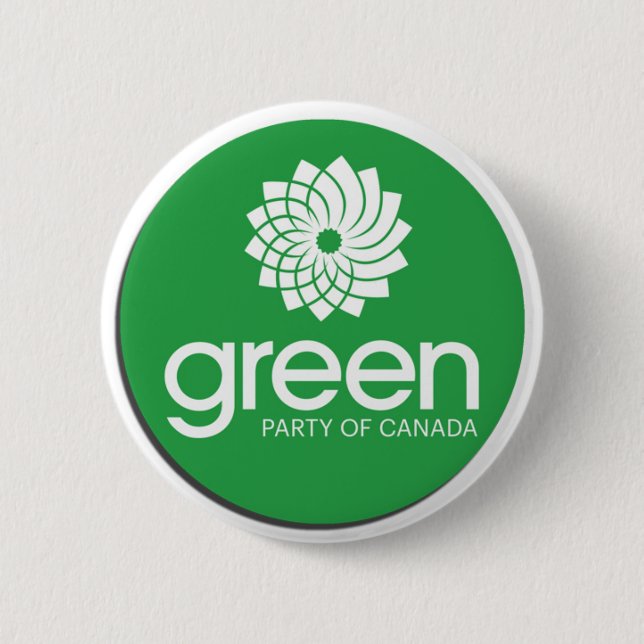 Green Party of Canada Logo 2 Inch Round Button (Front)