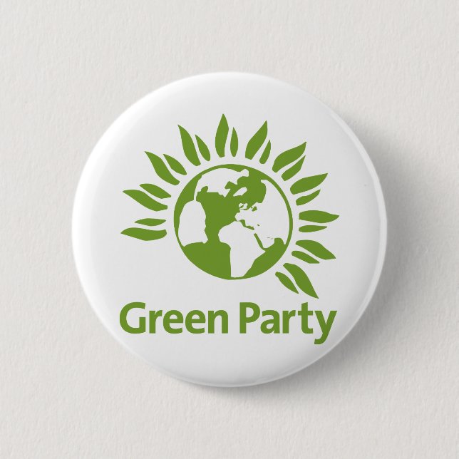 Green Party of England and Wales 2 Inch Round Button (Front)