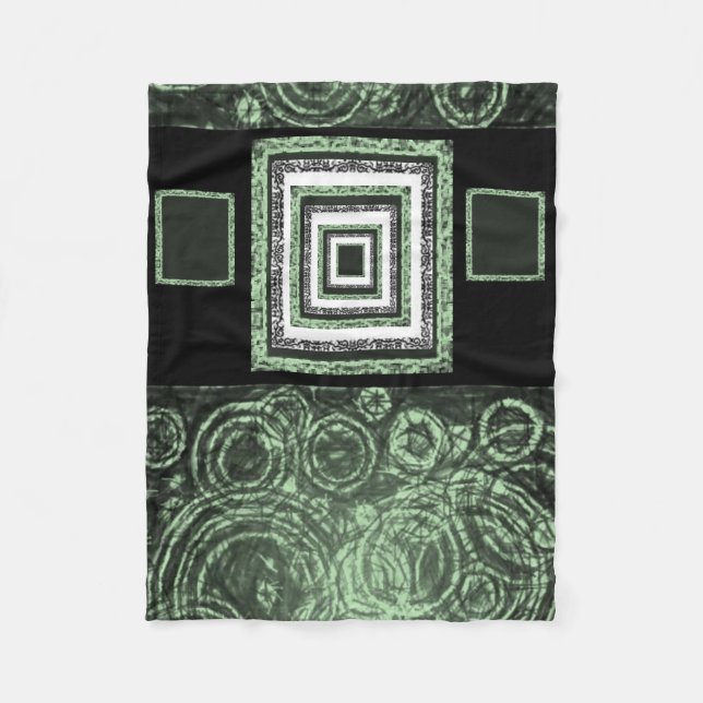 green pasley custom fleece blanket (Front)