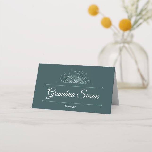 Green Passover  Place Card (Front)