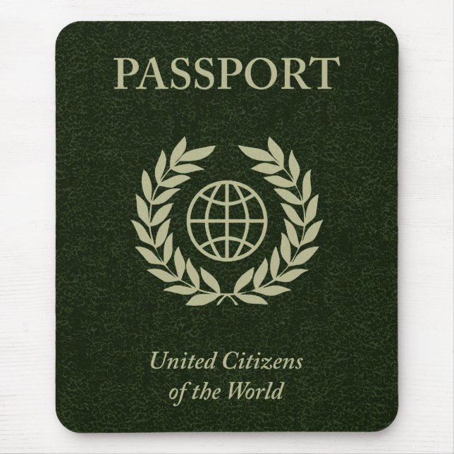 green passport mouse pad (Front)
