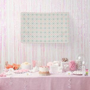 Green Pastel Floral Tiles Banner