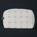 Green Pastel Floral Tiles Dopp Kit<br><div class="desc">cool floral shapes pattern</div>