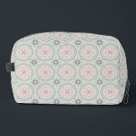 Green Pastel Floral Tiles Dopp Kit<br><div class="desc">cool floral shapes pattern</div>