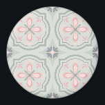Green Pastel Floral Tiles Magnet<br><div class="desc">cool floral shapes pattern</div>