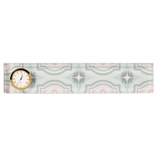 Green Pastel Floral Tiles Nameplate