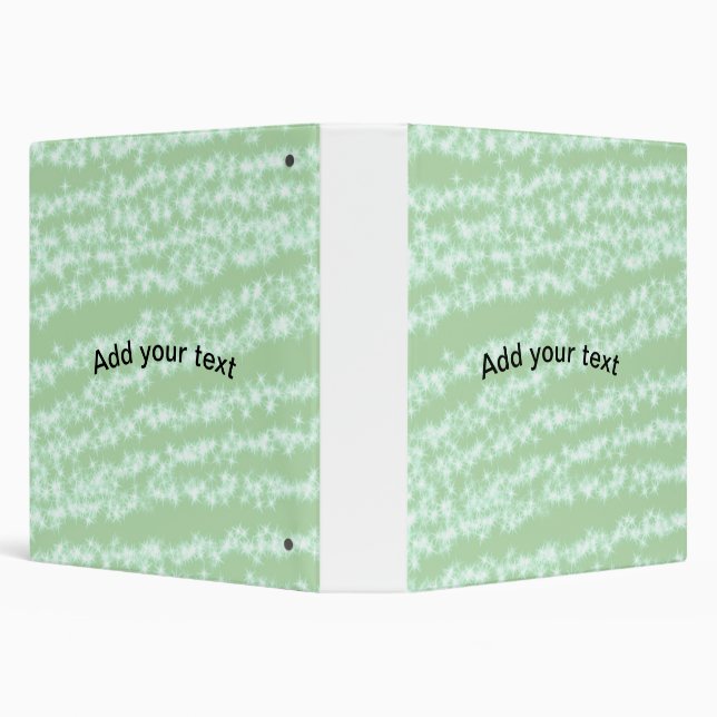 Green pastel glitter sparkle name text boho retro  binder (Background)
