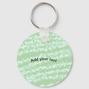 Green pastel glitter sparkle name text boho retro keychain