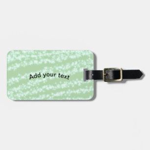 Green pastel glitter sparkle name text boho retro  luggage tag