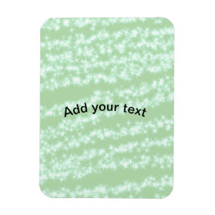 Green pastel glitter sparkle name text boho retro  magnet