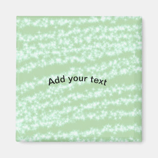 Green pastel glitter sparkle name text boho retro  magnet