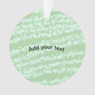 Green pastel glitter sparkle name text boho retro  ornament