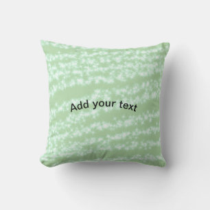 Green pastel glitter sparkle name text boho retro throw pillow