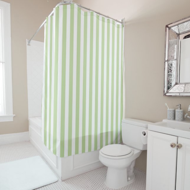 Green Pastel Stripes Pattern Modern Geometric (In Situ)