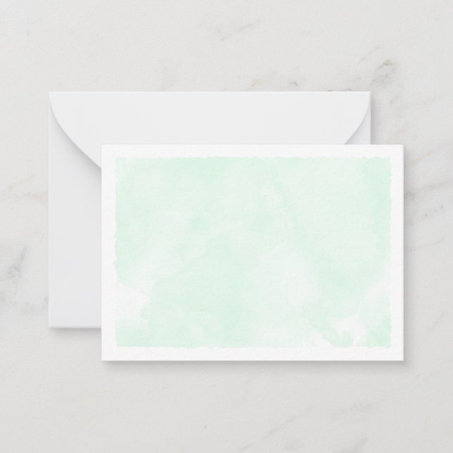 Green Pastel Watercolor Blank All Occasion Card (Front)