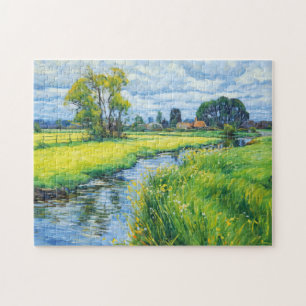Green Pastures Along the Havel River Jigsaw Puzzle