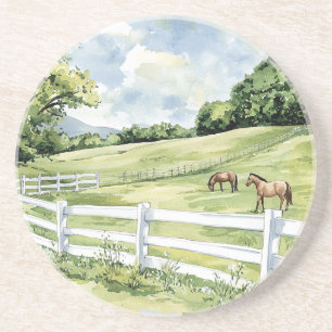 Green Pastures Ranch Horses Coaster