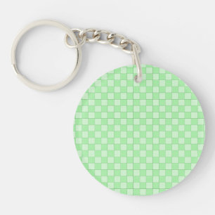 Green Patchwork Pattern Keychain