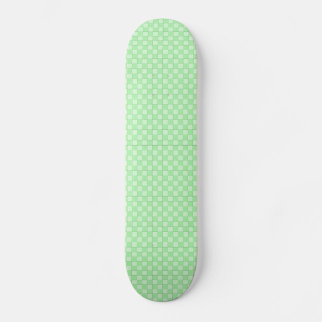 Green Patchwork Pattern Skateboard (Front)