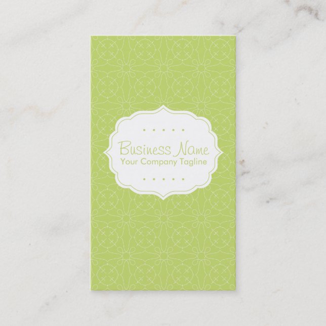 Green Pattern Business Card (Front)