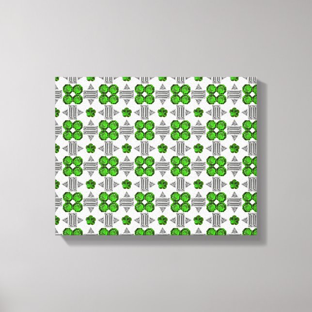 Green Pattern Canvas Print (Front)