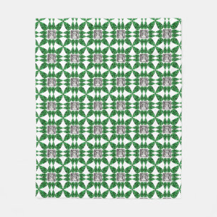 Green Pattern Fleece Blanket