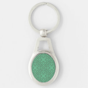 Green pattern keychain