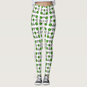 Green Pattern Leggings