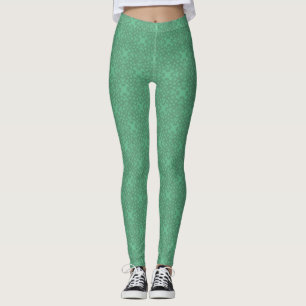 Green pattern leggings