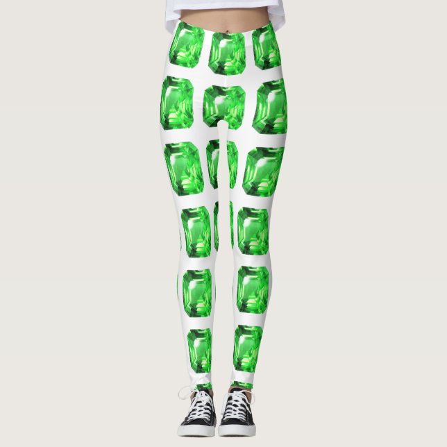 Green Pattern Leggings (Front)