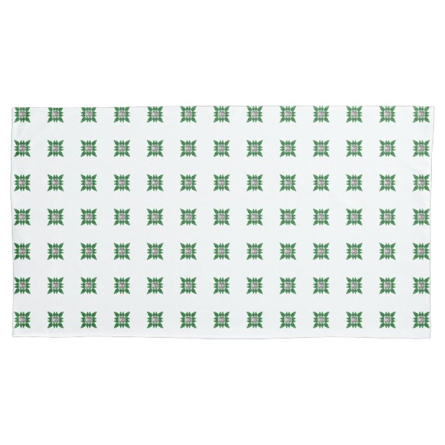 Green Pattern Pillowcase (Front-Left)