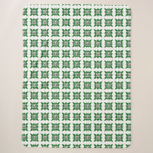 Green Pattern Sherpa Blanket