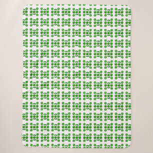 Green Pattern Sherpa Blanket