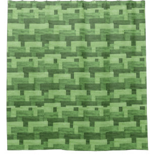 Green Pattern Shower Curtain