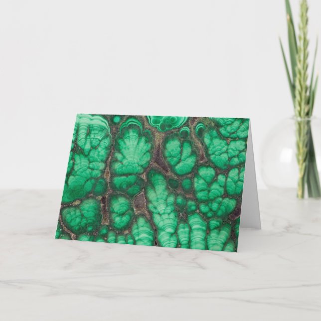 Green Patterned Malachite Card (Front)
