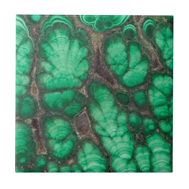 Green Patterned Malachite Tile (Front)