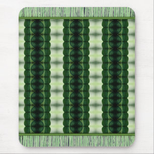 Green Patterned Rug Style Mouse Pad